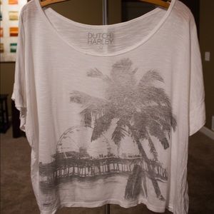 Dutch and Harley Slouchy White T-Shirt
